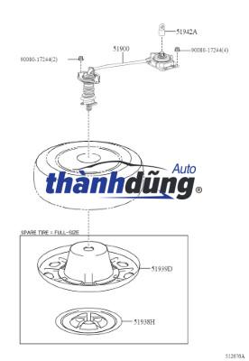 TREO LỐP DỰ PHÒNG HYUNDAI HD99 | 6281046051 - Ảnh 4
