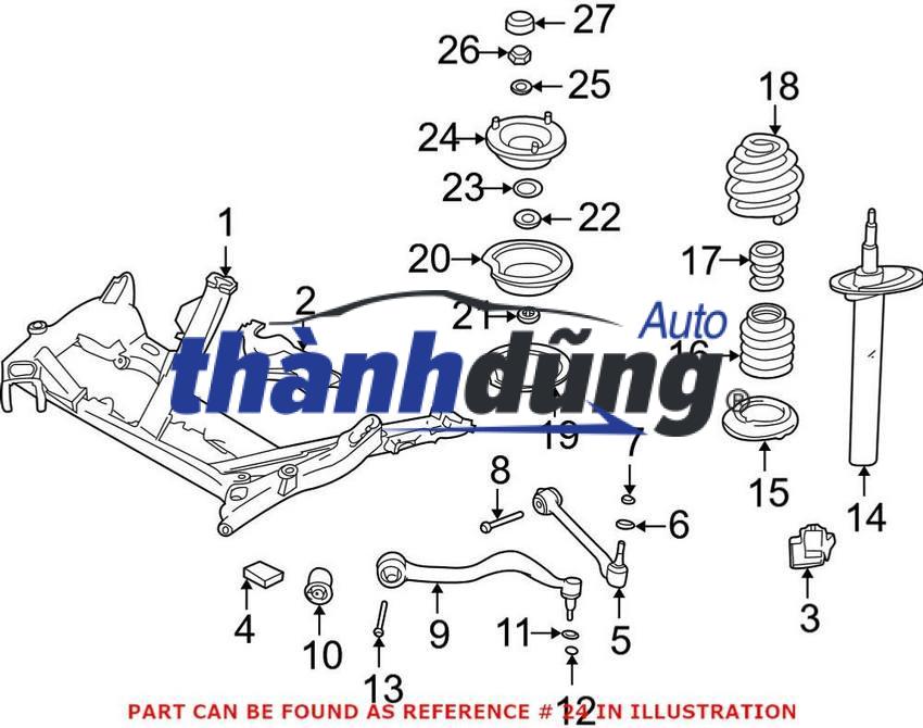 BÁT BÈO GIẢM XÓC TRƯỚC PHỤ DAEWOO NUBIRA | 96312156 - Ảnh 3