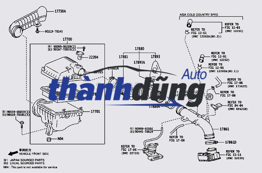 HỘP LỌC GIÓ ĐỘNG CƠ FORD EVREST 2007 - Ảnh 4