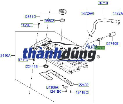 VAN HƠI THỪA MẶT MÁY MERCEDES C200 | 2710180200 - Ảnh 5