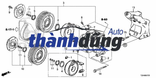 BỘ ĐẦU LỐC ĐIỀU HÒA SSANGYONG TIVOLI | 1731303111PL - Ảnh 5