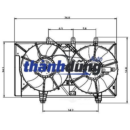 QUẠT KÉT NƯỚC XE HYUNDAI ELANTRA 2010 | 25380-2H020 - Ảnh 4