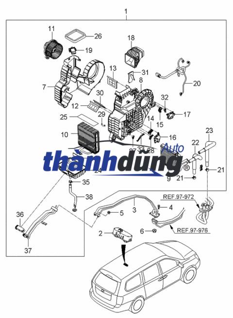 TRỞ QUẠT ĐIỀU HÒA HYUNDAI TUCSON 2018 | 97179-D1000 - Ảnh 4