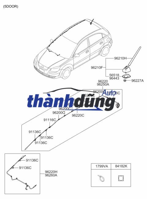 ĂNG TEN HYUNDAI ACCENT 2006-2013 | 962632E220 - Ảnh 5