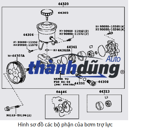 BƠM TRỢ LỰC LÁI TOYOTA ZACE | 443200B010 - Ảnh 4