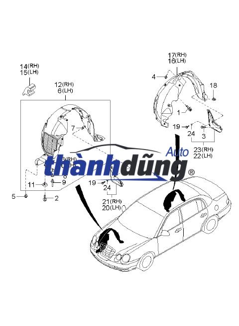 CHẮN BÙN BÁNH SAU PHỤ HYUNDAI CRETA | 86832A0000 - Ảnh 5