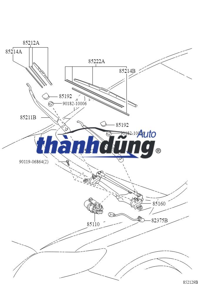 CẦN GẠT MƯA TRƯỚC MAZDA 2 2016 - Ảnh 4