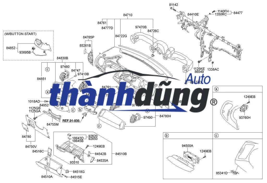 CỬA GIÓ ĐIỀU HÒA HYUNDAI HD65 D4DB | 976005H001 - Ảnh 5