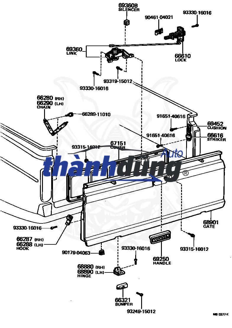 BƯỞNG THÙNG SAU XE FORD RANGER 2014 | JB3B2140709AB - Ảnh 5