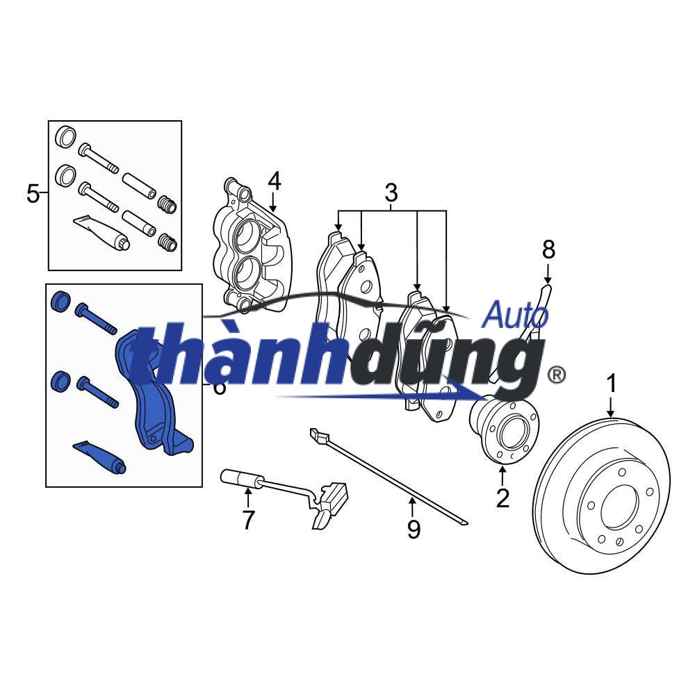 CỤM GÔNG PHANH TRƯỚC TRÁI HYUNDAI SANTAFE | 58180-2WA00 - Ảnh 3