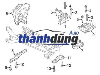 BỆ ĐỠ MÁY TOYOTA VIOS 1.5L 2016 | 51201-0D151 - Ảnh 5