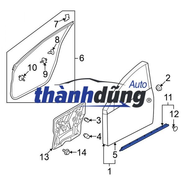 GIOĂNG KHUNG CỬA XE FORD EVEREST 2018 | EB3B253A10AC - Ảnh 4