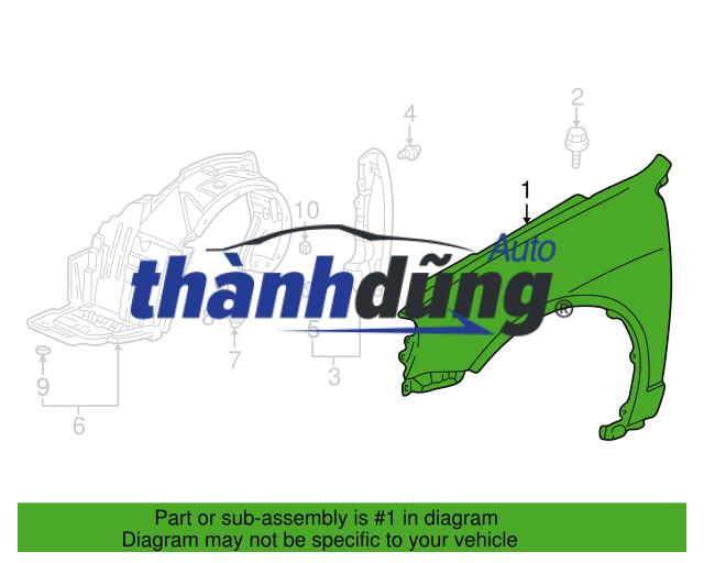 MÁ DÈ TRÁI TOYOTA CAMRY 2006 | 53801AA020 - Ảnh 5