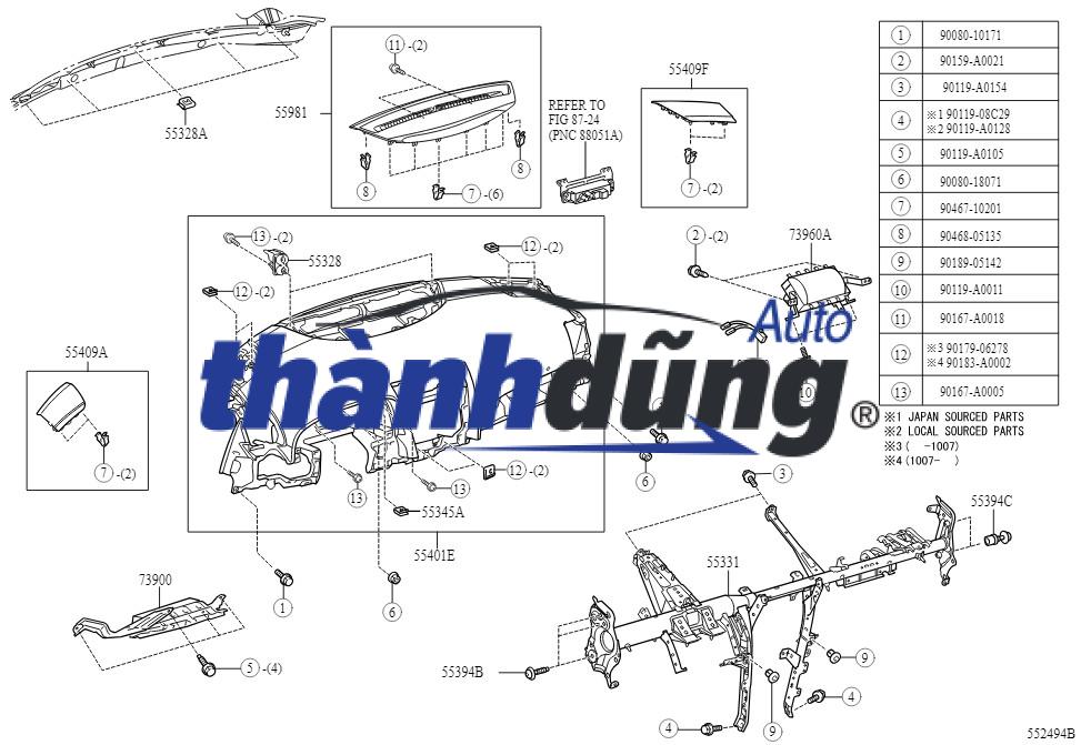 BẢNG TÁP LÔ TRÊN FORD RANGER 2023 | N1WB-E04268 - Ảnh 4
