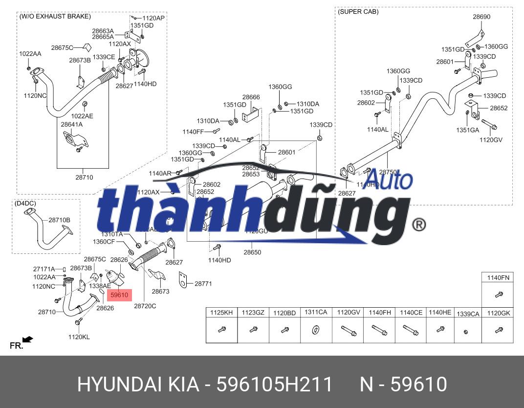 PHANH KHÍ XẢ HYUNDAI HD72 - Ảnh 3