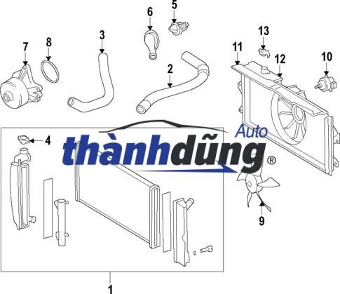 ỐNG NƯỚC KÉT NƯỚC HYUNDAI E-COUNTY | 254125A850 - Ảnh 4