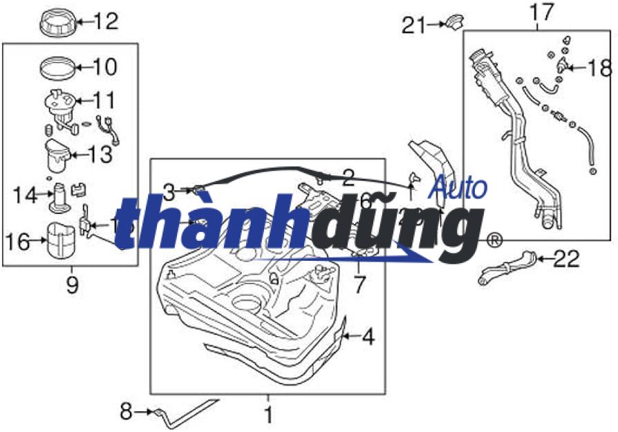 NẮP BẮT CỤM NHIÊN LIỆU KIA SPORTAGE - Ảnh 3