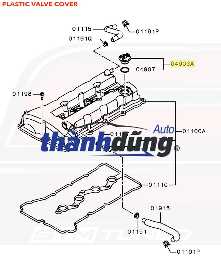 NẮP CHÂM DẦU NGOÀI FORD FIESTA 2015 | DK4342411ABB - Ảnh 4