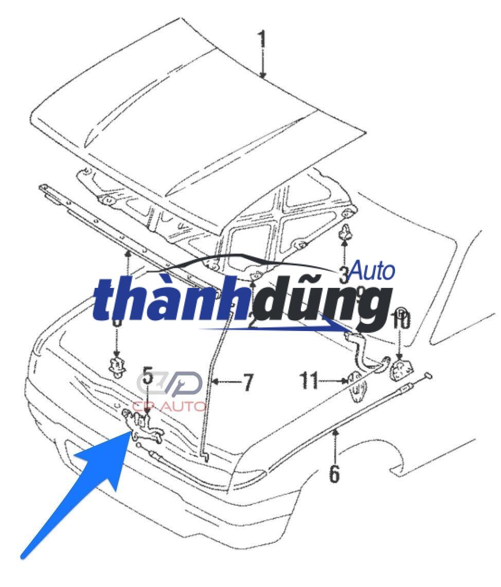 KHÓA NẮP CAPO NISSAN NAVARA 2.5 2018 | 65601-4KD0A - Ảnh 4