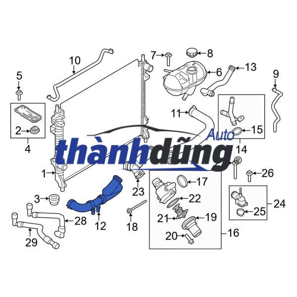 ỐNG NƯỚC DÀN SƯỞI XE HONDA CIVIC 2007 | 19510-RTA-000 - Ảnh 4