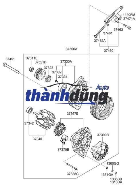 PULY MÁY PHÁT ĐIỆN FORD EVEREST 2012 | AB3910301AB - Ảnh 5
