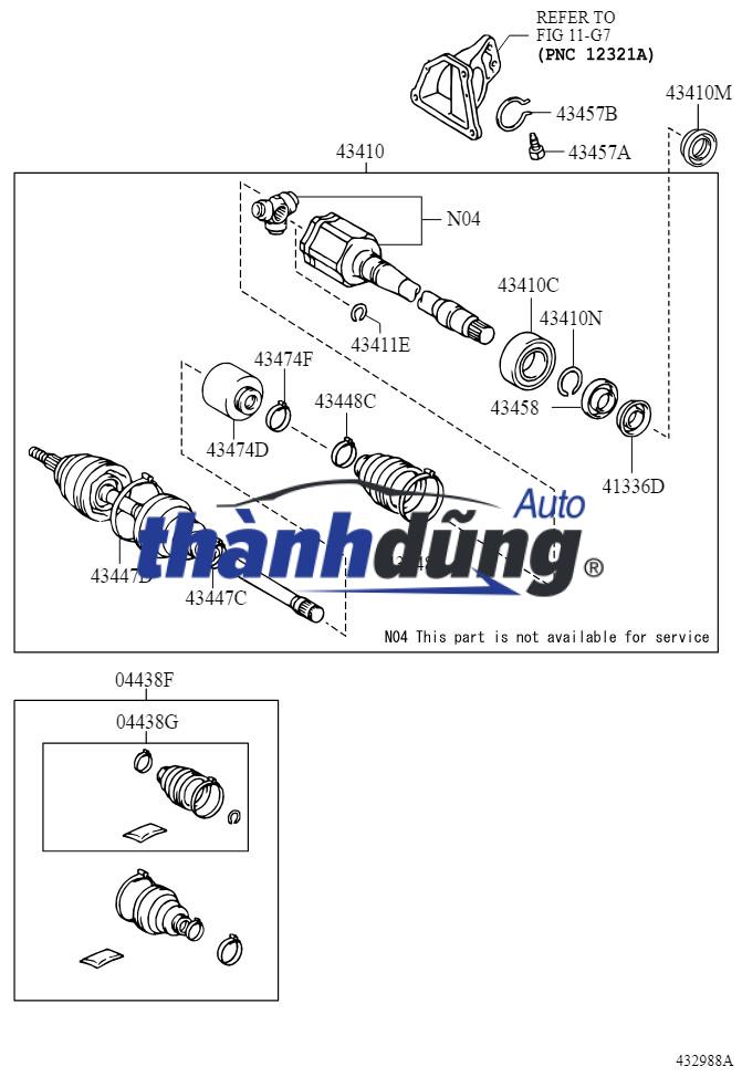 CÁC ĐĂNG CẦU TRƯỚC MAZDA BT50 2014 | AB39-4A376-AC - Ảnh 4