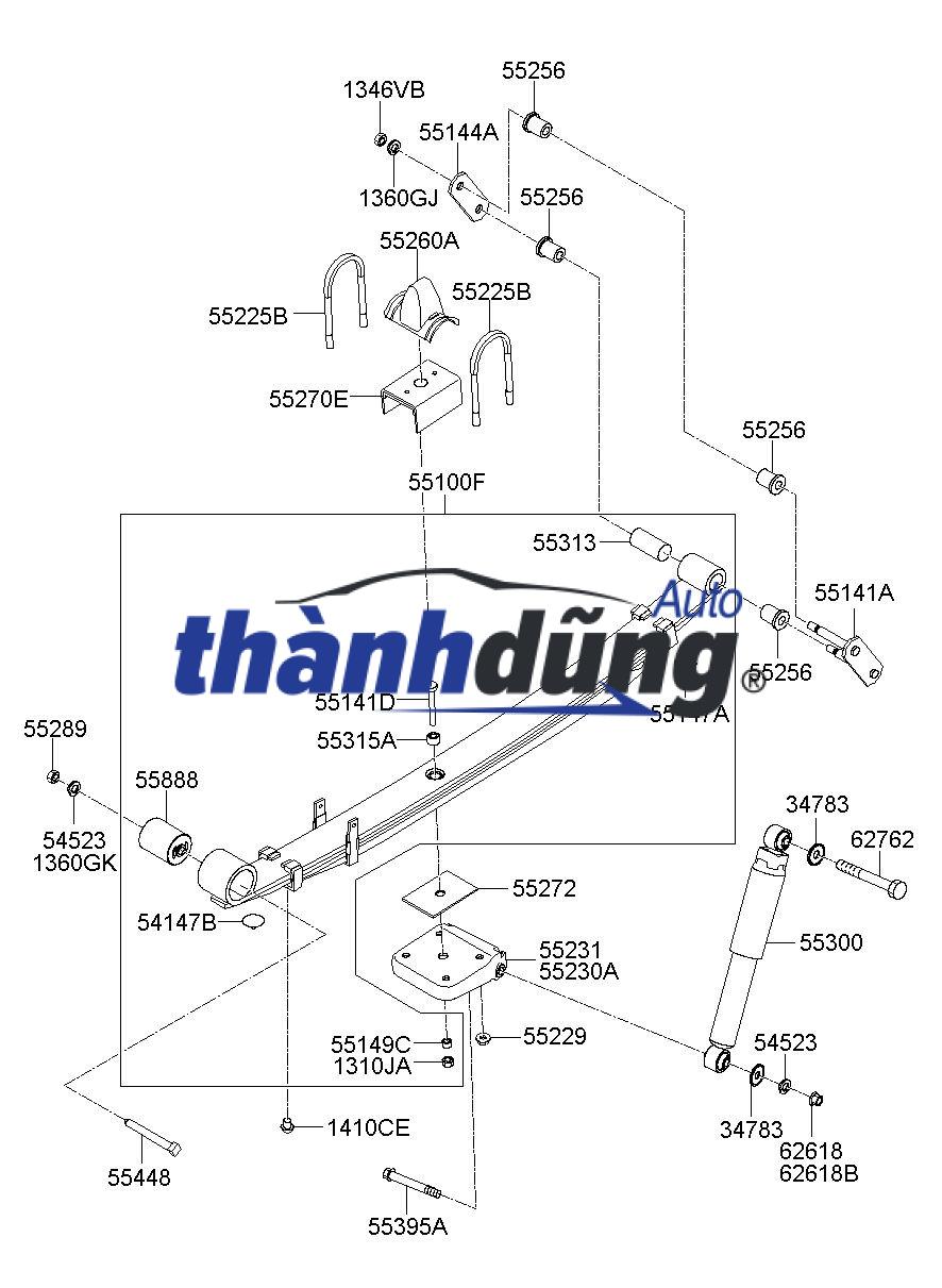 QUANG TREO NHÍP XE MAZDA BT50 2010 | AB3Z-5705C - Ảnh 4