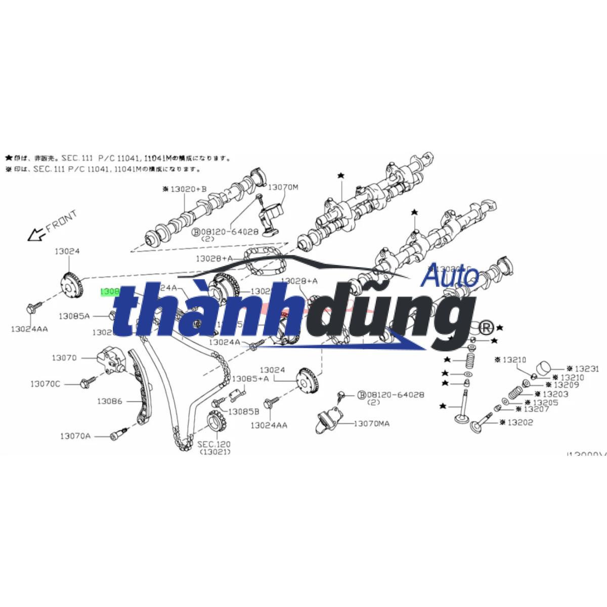 BỘ TĂNG TỲ XÍCH CAM SRM X30 1.5 2023 | 10001910H01 - Ảnh 5