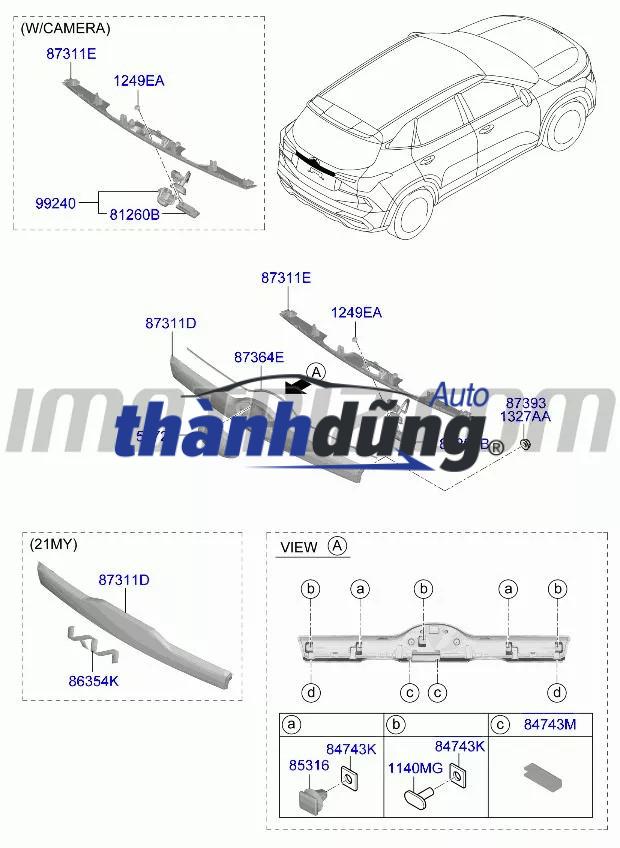 BIỂU TƯỢNG CỐP HẬU XE KIA SELTSO 2022 | 87311Q6100 - Ảnh 4