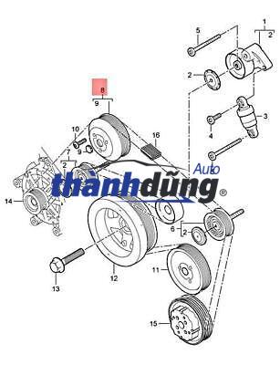 PULY BƠM NƯỚC TOYOTA VIOS 1.5 2013 | 16173-0M010 - Ảnh 4