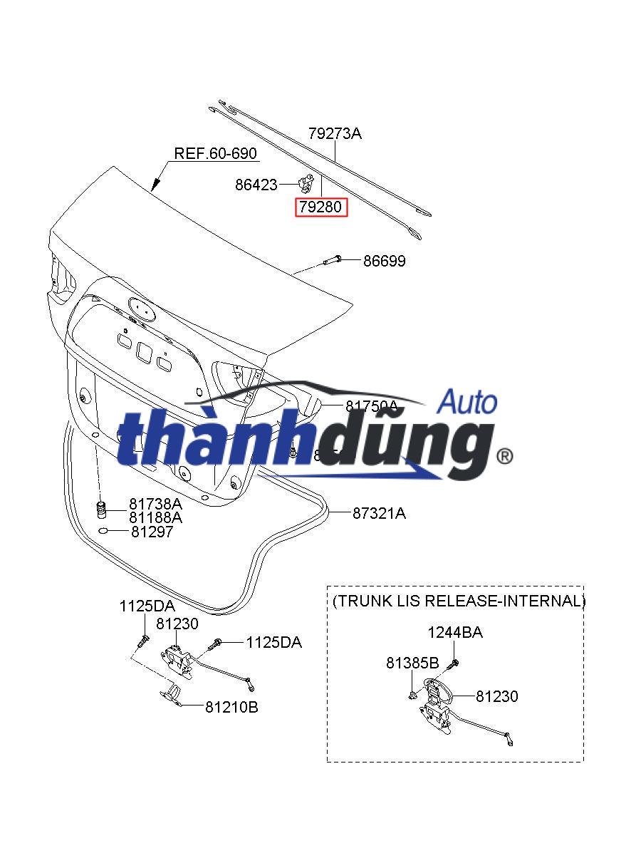 THANH XOẮN CỐP HẬU HONDA ACCORD 2008 | 74872-T9N-A01 - Ảnh 5