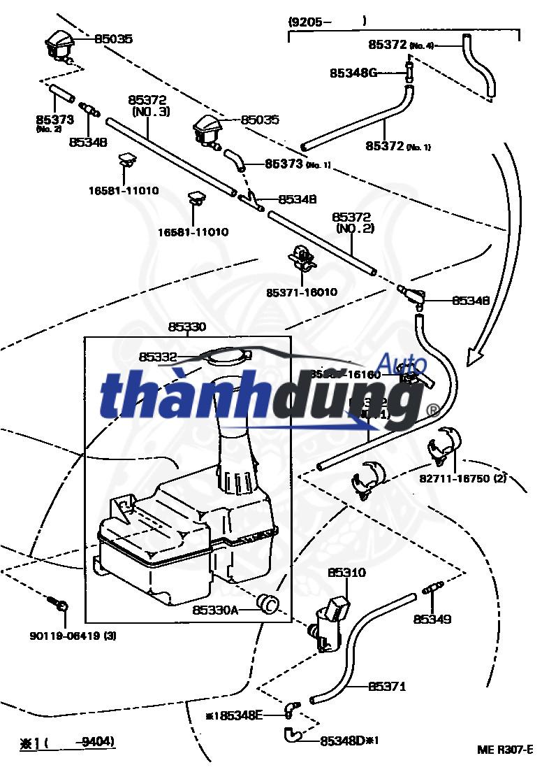 VAN CHIA NƯỚC RỬA KÍNH TOYOTA ALTIS 2013 | 853210A010 - Ảnh 4