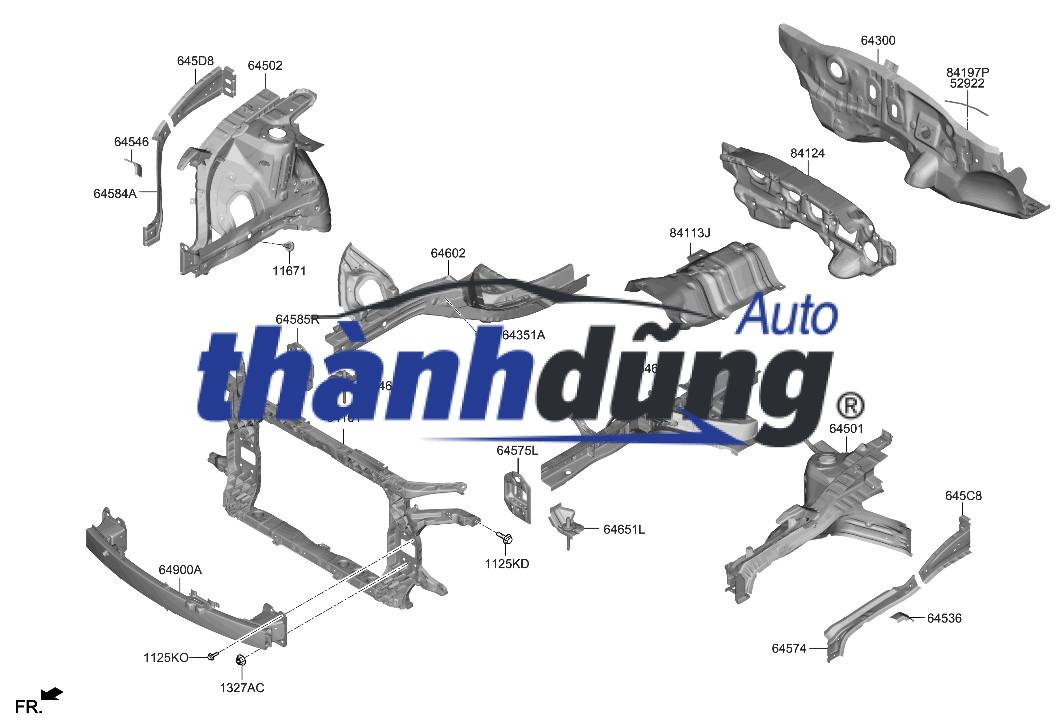 XƯƠNG ĐỠ CẢN TRƯỚC HYUNDAI TUCSON 2.0L | 64900-D3050 - Ảnh 4