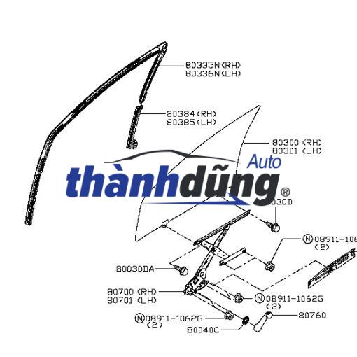 gioăng trượt kính, gioăng lên xuống kính, gioăng kính cánh cửa