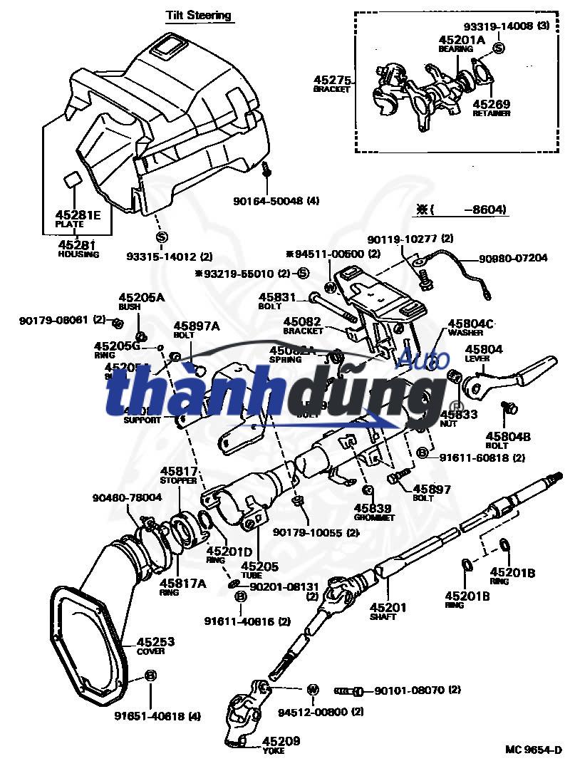 KHỚP LÁI CÁC ĐĂNG TOYOTA YARIS 2020 | 452090D080 - Ảnh 3