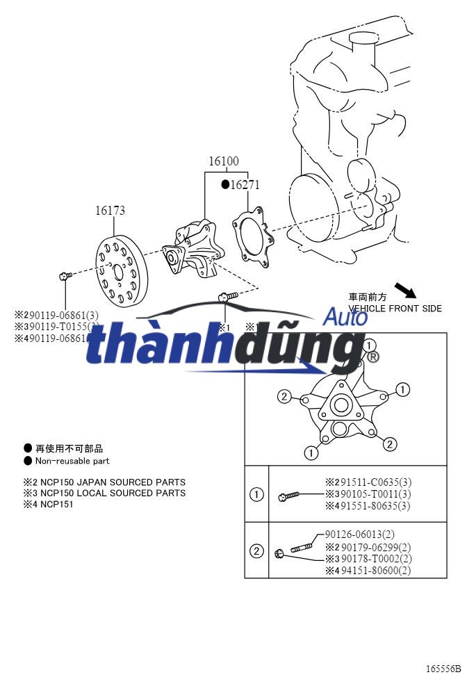 RON BƠM NƯỚC MERCEDES R350 2012-2015 | A2762010000 - Ảnh 3