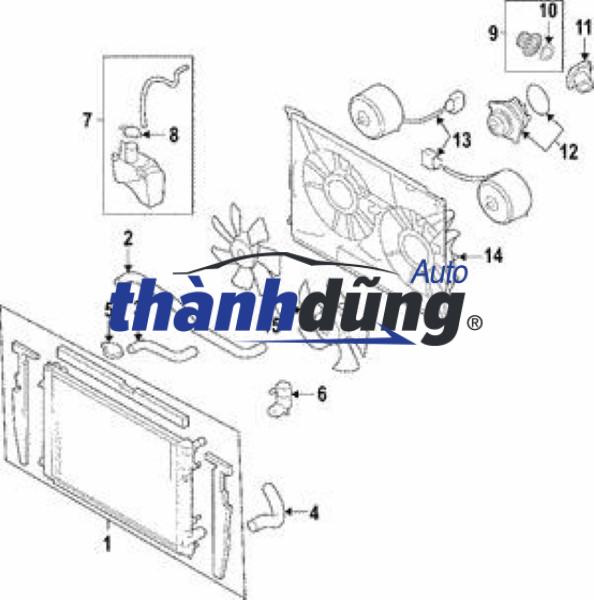 LỒNG QUẠT KÉT NƯỚC TOYOTA VIOS 2014 | 16711-0Y090 - Ảnh 4