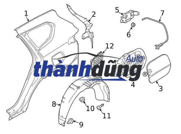 NẮP BÌNH XĂNG NGOÀI FORD FOCUS 2.0 2011 | 4M51N405A02AB - Ảnh 4