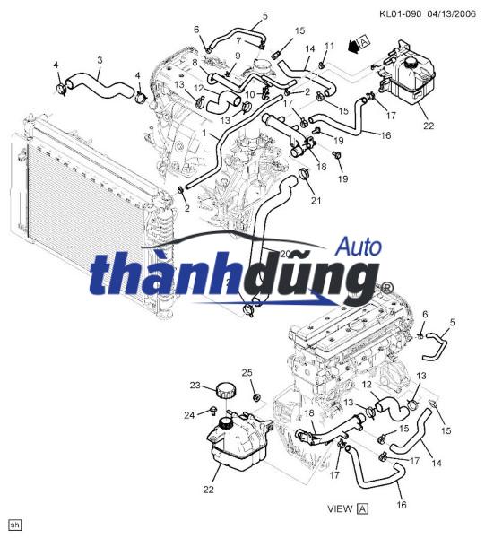 BÌNH DẦU TRỢ LỰC LÁI XE KIA K165 | 0K72A32400B - Ảnh 4