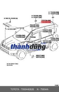 NẸP NÓC TRÁI NISSAN QASHQAI 2012 | 768432FL0AA098 - Ảnh 3
