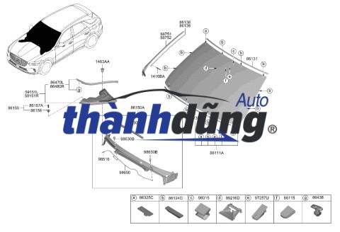 KÍNH CHẮN GIÓ TRƯỚC XE HYUNDAI CRETA | 86180A0000 - Ảnh 4