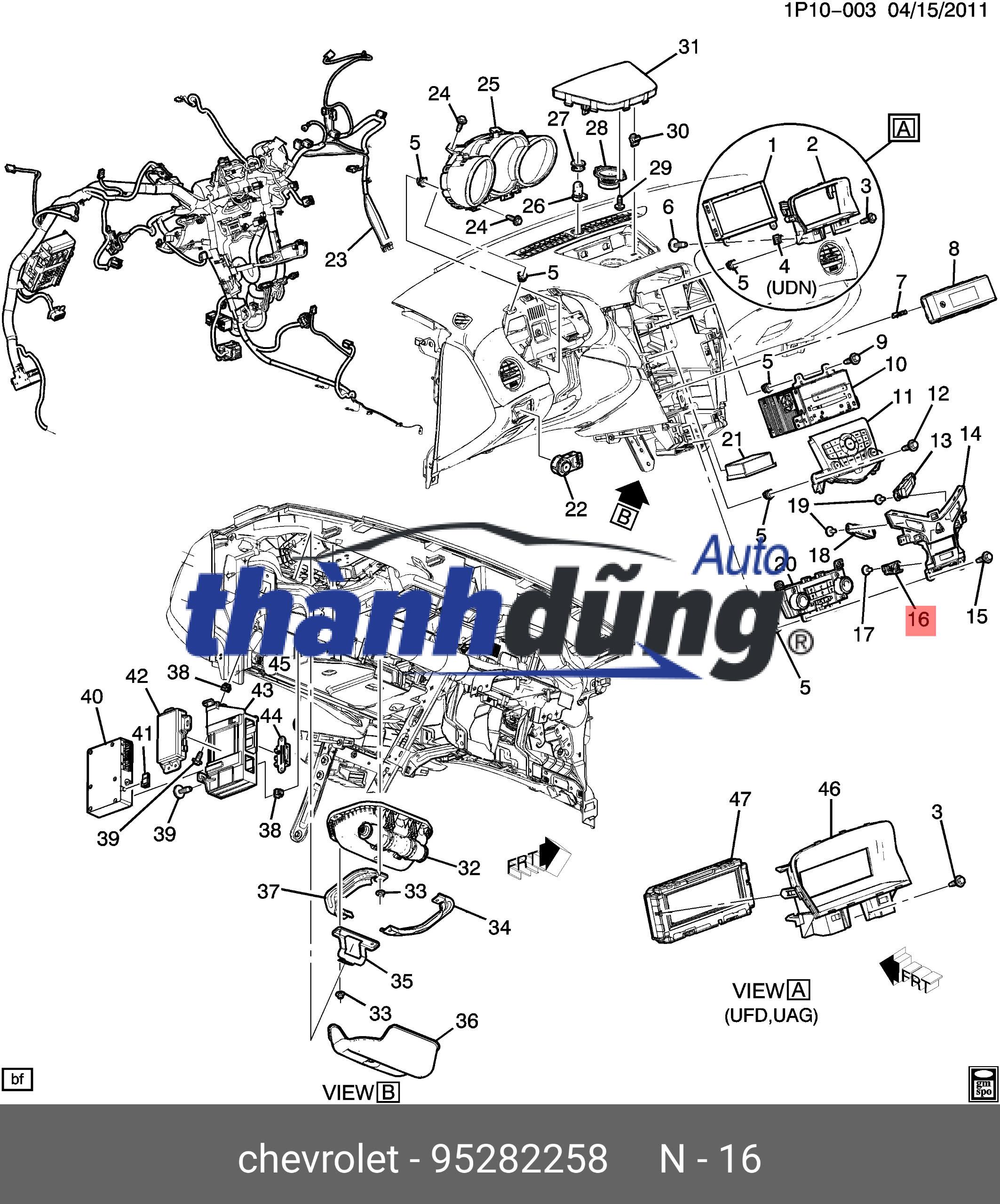 CÔNG TẮC ĐI THẲNG CHEVROLET SPARK 1.0L 2014 - Ảnh 8