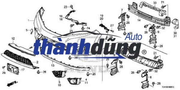 ỐP BA ĐỜ SỐC TRƯỚC NISSAN NAVARA 2015 | 21960114JA - Ảnh 5