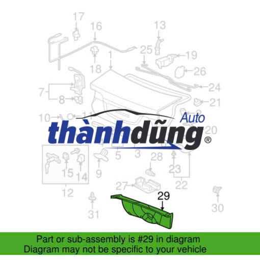 thảm lót cốp hậu, tấm cách nhiệt cốp hậu