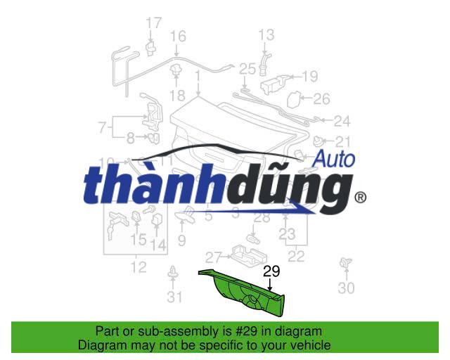 thảm lót cốp hậu, tấm cách nhiệt cốp hậu