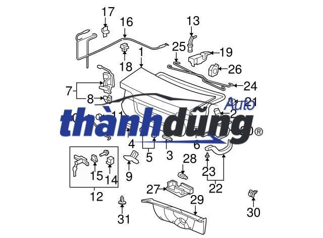 THẢM LÓT CỐP HẬU XE HONDA CIVIC 2010 | 84620SNAA00 - Ảnh 6