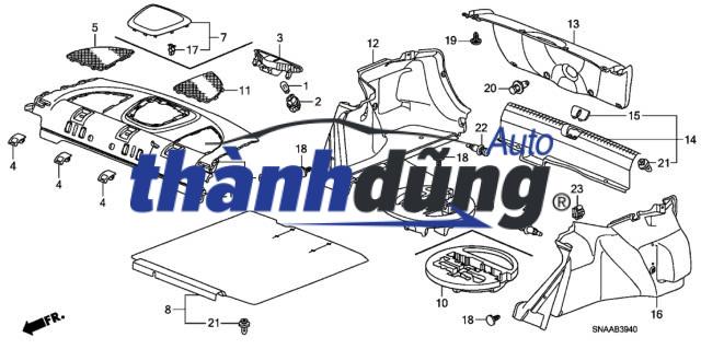 THẢM LÓT CỐP HẬU XE HONDA CIVIC 2010 | 84620SNAA00 - Ảnh 5