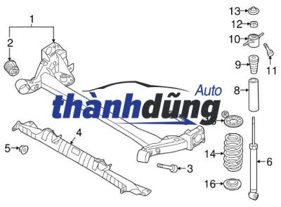 DẦM NGANG CẦU SAU TOYOTA VIOS 2010 - Ảnh 2
