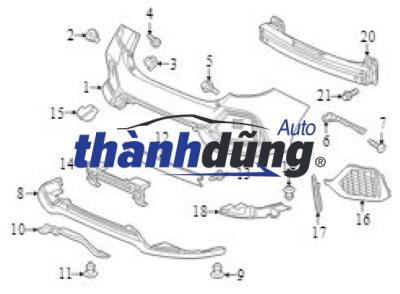 ỐP BA ĐỜ SỐC SAU HYUNDAI ACCENT 2018 | 86612-H6000 - Ảnh 5