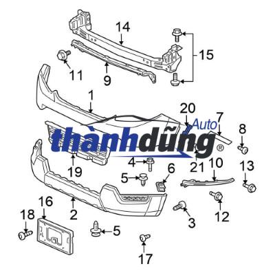 ỐP BA ĐỜ SỐC SAU HYUNDAI ACCENT 2018 | 86612-H6000 - Ảnh 4